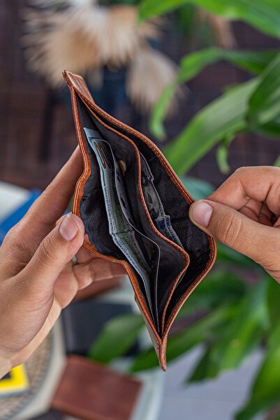 Garbalia Western 100% Γνήσιο Δερμάτινο Πορτοφόλι Crazy Tan με κάλυμμα μαγνήτη