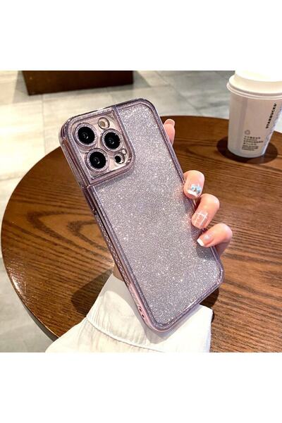 HappyCase Iphone 13 Uyumlu   Kılıf Çıkarıbilir Simli Kamera Korumalı Şeffaf L...