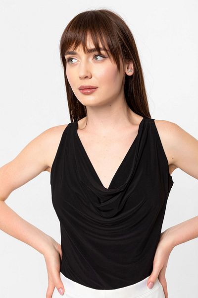 Laranor Black Bottom Snap-On Degaje Collar Blouse&body