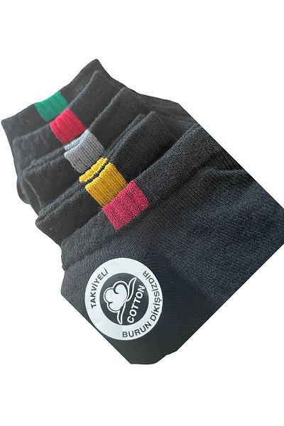 socksbox 5 Συσκευασία Unisex Κοντές κάλτσες χωρίς ραφή/ Μαύρες5