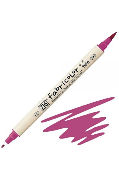 Zig قلم قماش مزدوج ماركر من القماش باللون الوردي الداكن 027