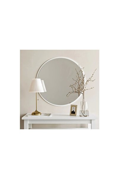 nysamo 58 Cm Beyaz Dekoratif Yuvarlak Antre Hol Koridor Salon Mutfak Banyo Wc Ofis Aynası