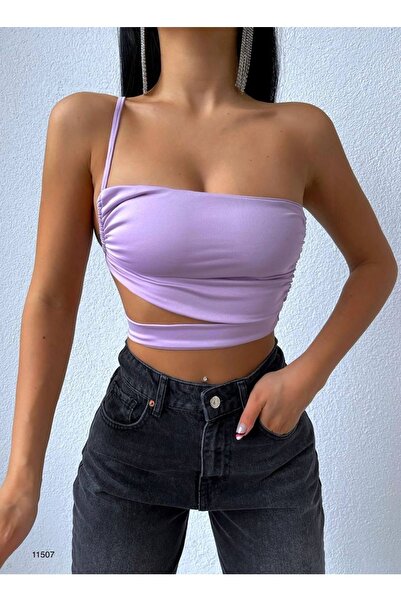 ROARFORYOURSELF Tasarım Askılı Bantlı Crop