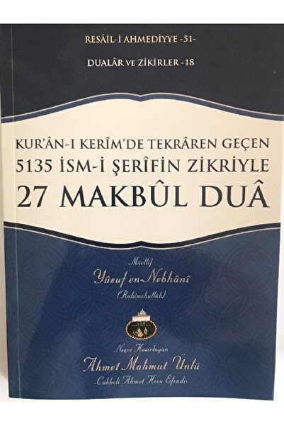 Cübbeli Ahmet Hoca Yayıncılık 27 Makbul Dua