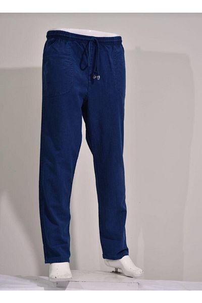 MaviMoure Pantaloni albaștri cu talie elastică pentru bărbați