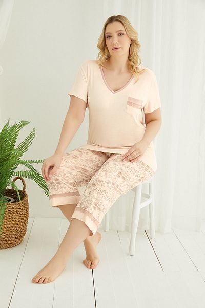Sevim 13866 Set Capri oversize pentru femei