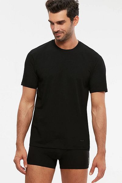 Kom Pack of 2 Solid Color Crew Neck Men's T-shirts