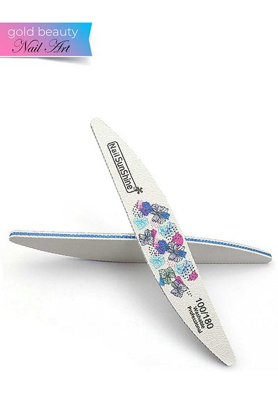 Gold Beauty Nail Art Professional 100/180 Paper File 1 Piece