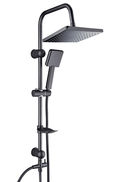 Tema Rain Tetra Siyah Robot Sürgülü Duş Seti
