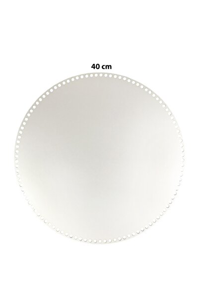 aladepo صينية سلة خشبية قاعدة 40 سم وجهين ابيض 3 مم ام دي اف