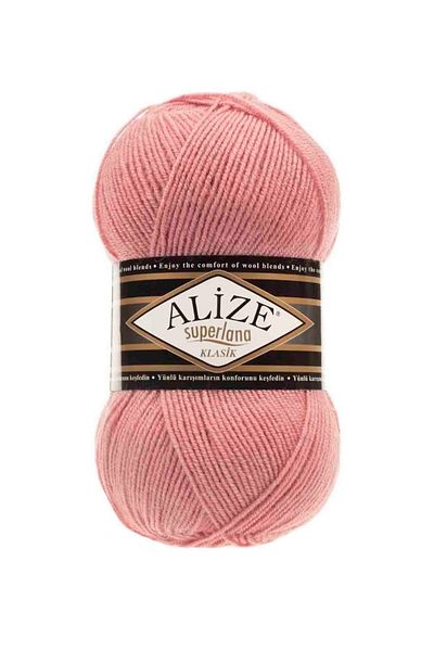 Alize 5 τεμάχια Superlana Classic Πλεκτό Χειροποίητο Σχοινί Salmon Pink 144
