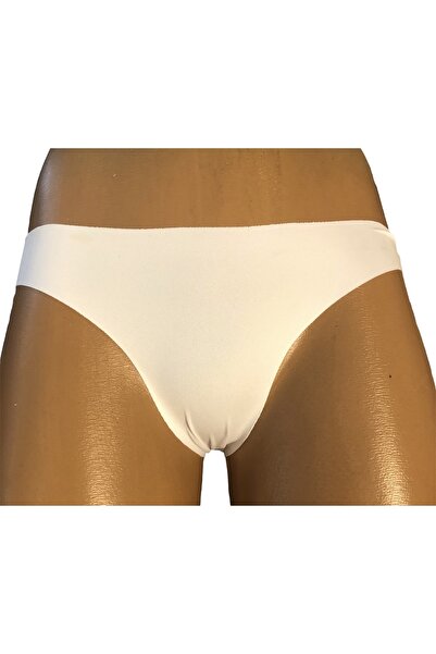 BİLGENS BUTİK Low Waist Non-Marking Laser Cut White Panties 3 Pack