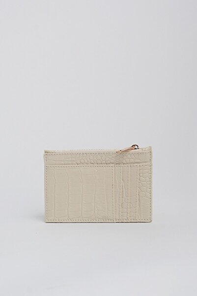 NakshiStore Timsah Derisi Görünümlü Fermuar Detaylı Kartlık Cüzdan