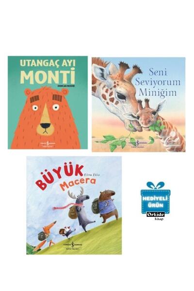 TÜRKİYE İŞ BANKASI KÜLTÜR YAYINLARI Hediyeli - Utangaç Ayı Monti- Seni Seviyo...