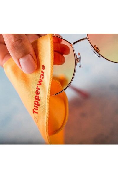 Tupperware Glasses Cloth Orange