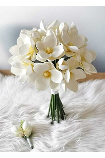 Genel Markalar Özel Tasarım Manolya Gelin Buketi