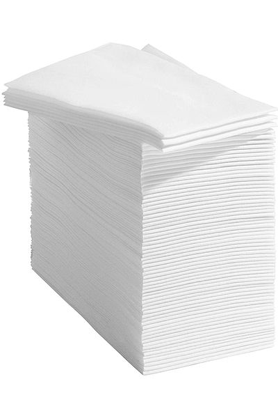 elaia 30x40 Fabric Textured Arlaid White Guest Bath Towel 1/6 Fold Package Content 100 Pieces