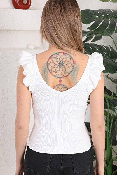 fehika Λευκή μαύρη φούξια πέτρα Floral Crop τετράγωνη λαιμόκοψη V λαιμόκοψη Πλεκτή μπλούζα