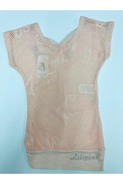 Baby Slon Kids Clup Fileli Taşlı Sırt Çapraz Şeritli Kız Tunik Badi