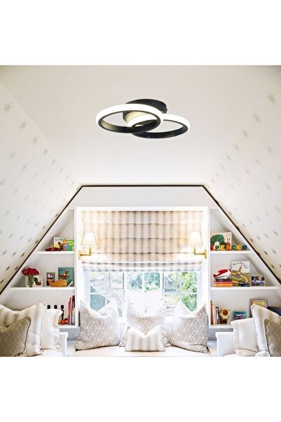 TT AYDINLATMA Tt305-2-sy Mat Siyah 2 Li ( Beyaz Işık ) Led Avize