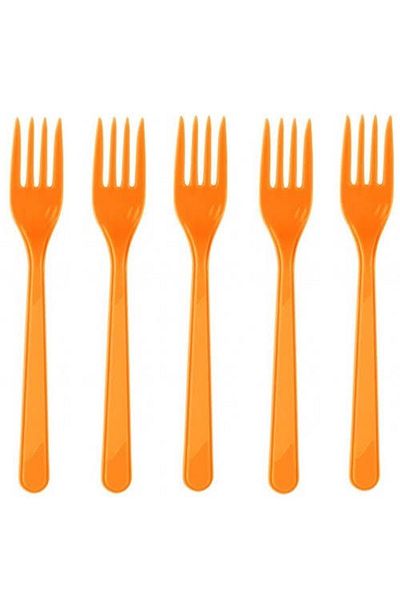 MERT AMBALAJ Orange Luxury Fork 25 Pieces