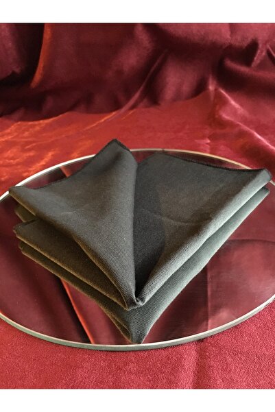 MAB DEKOR Mat Siyah Kumaş Peçete 43x44