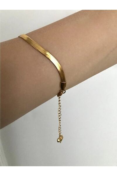 NEPTUNE DESIGN Steel Flat Italian Chain Bracelet