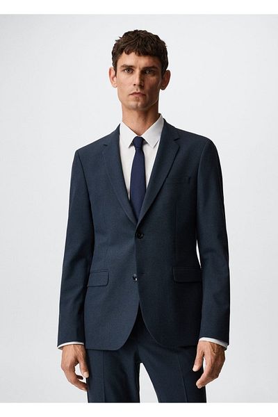 MANGO Man Super schmal geschnittene Mini-Blazerjacke
