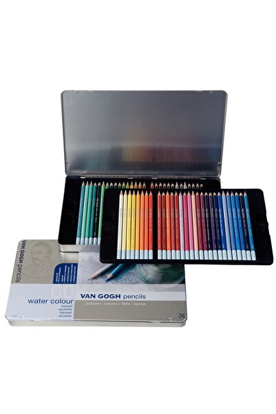 Van Gogh : Kuru-sulu Boya Kalem Seti : 60 Renk (metal Kutu)