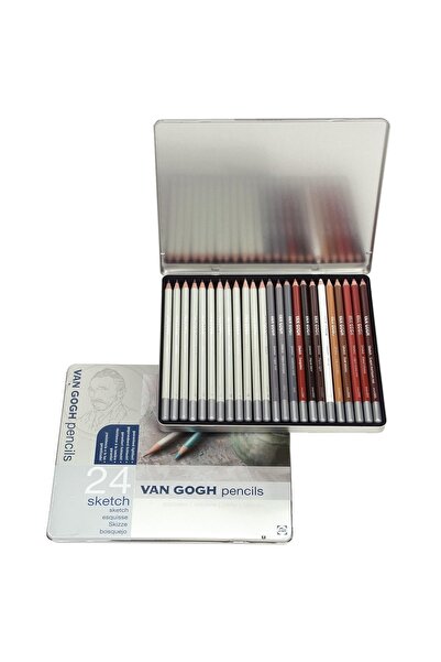 Van Gogh : Eskiz Kalem Seti : 24 Renk (metal Kutu)