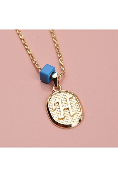 idolavm Kişiye Özel Harfli Kadın Kolye Çelik Takı Hediyelik Aksesuar