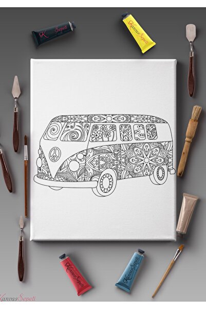 KanvasSepeti 30x20cmtüm Boyama Türlerine Uygun Boyanabilir Tuval Mandala Tabl...