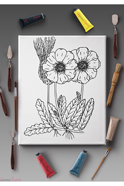 KanvasSepeti 30x20cmtüm Boyama Türlerine Uygun Boyanabilir Tuval Mandala Tabl...