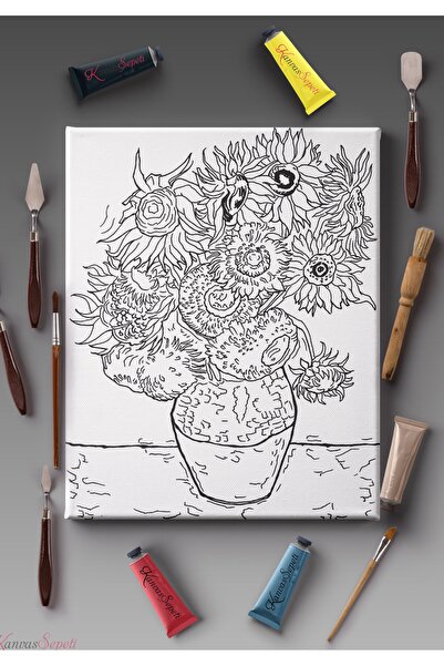 KanvasSepeti 30x20cmtüm Boyama Türlerine Uygun Boyanabilir Tuval Mandala Tabl...