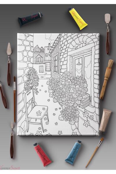 KanvasSepeti 40x30cmtüm Boyama Türlerine Uygun Boyanabilir Tuval Mandala Tabl...