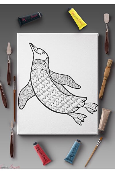 KanvasSepeti 30x20cmtüm Boyama Türlerine Uygun Boyanabilir Tuval Mandala Tabl...