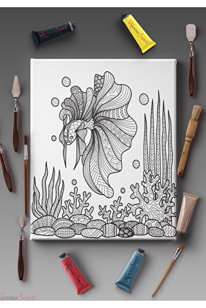 KanvasSepeti 30x20cmtüm Boyama Türlerine Uygun Boyanabilir Tuval Mandala Tabl...