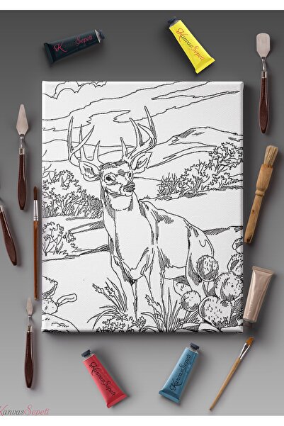 KanvasSepeti 30x20cmtüm Boyama Türlerine Uygun Boyanabilir Tuval Mandala Tabl...