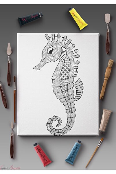 KanvasSepeti Platno za mandale koje se može bojati Prugasto Spremno šablon pl...