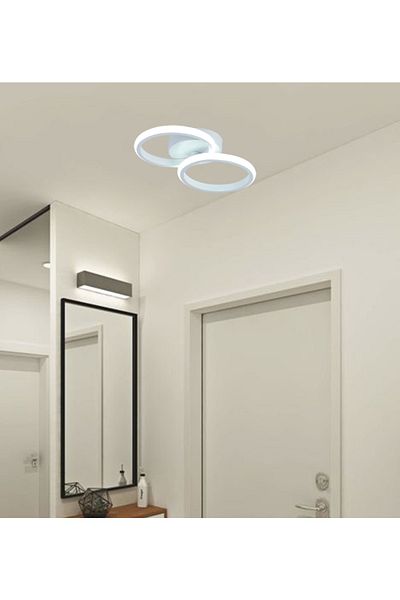 TT AYDINLATMA Tt305-2-by Matte White 2 LED Chandelier - Daylight