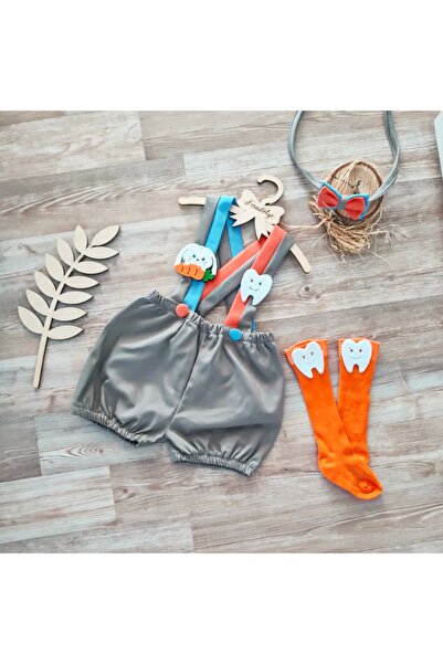 Feriatolye Diş Buğdayı Konsepti Erkek Bebek Salopet