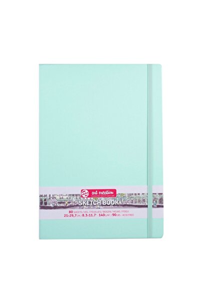 Art Creation Talens: دفتر رسم بغطاء صلب: 140 جرام: أخضر نعناعي: 21 سم × 30 سم