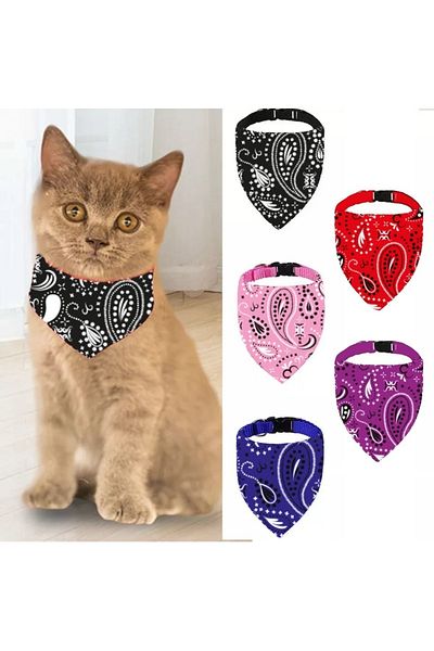 TİNEKE Pet Cat Collar Collar Bib Scarf 230 Black
