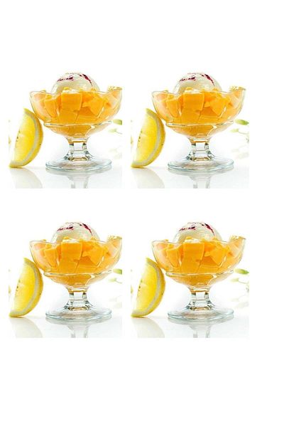 Paşabahçe 51368 Ice Ville - 4-Piece Ice Cream Presentation Cut
