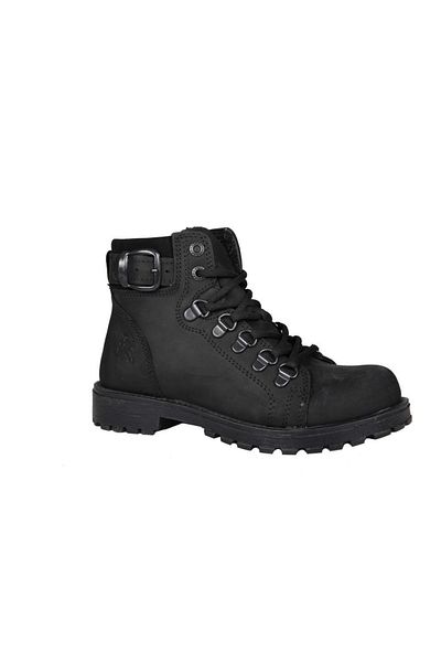 Raker Unisex Μαύρες Μαύρες Δερμάτινες Μαύρες Μπότες Nubuck 8028 (Ανάμεσα σε 36-39)