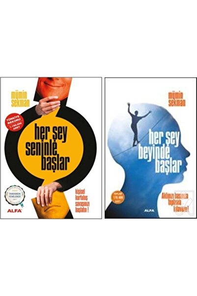 Alfa Yayınları Mümin Sekman 2 Kitap Set Herşey Beyinde Başlar- Herşey Seninle Başlar