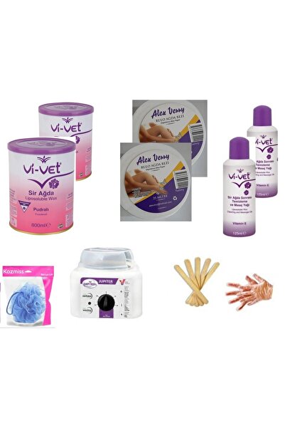 Vi-vet Vivet Konserve 800m 2 Adet+ Ağda Kazanı+ Ağda Yağ I2 Adet + Ağda Bandı...