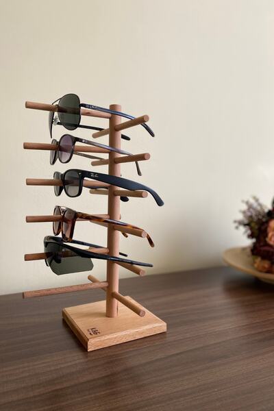 K&G foot rest Decorative Wooden, 6-Piece Glasses Stand, Glasses Organizer, Glasses Organizer