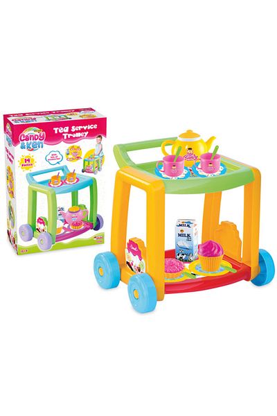 Candy 14 Pieces Tea Serving Trolley - 03354
