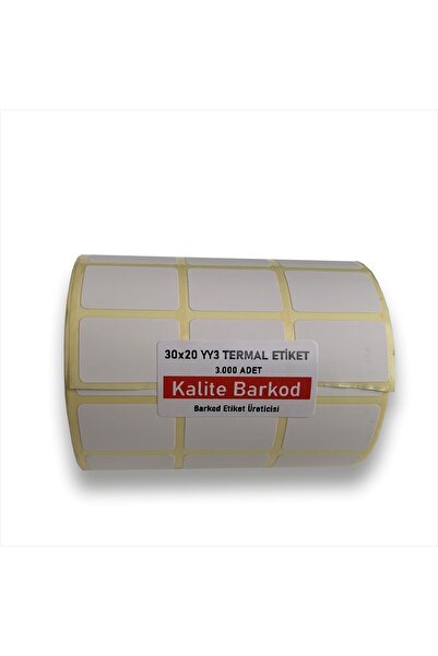Kalite Barkod 30x20 ملصق حراري من 3 قطع| لفة تسمية الباركود